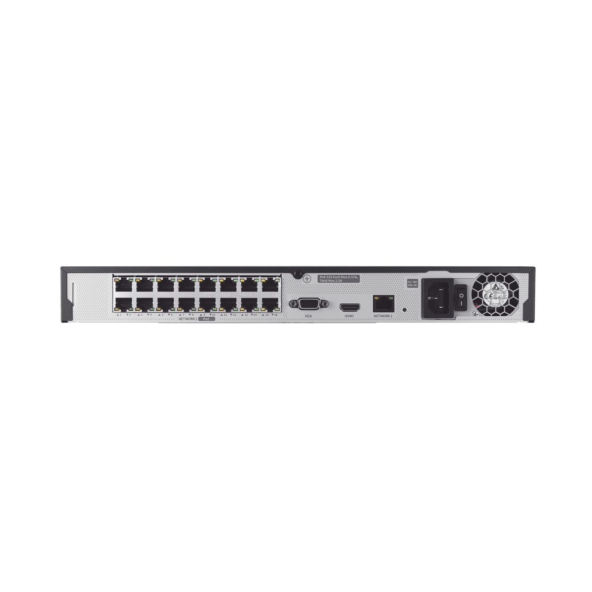 NVRs Network Video RecordersHANWHA VISIONARN-1610SNVR IP 16 Canales Grabacion 8MP 4K H.265+ 16 Puertos PoE Plug and Play P2P Wisenet Hanwha Vision ARN - 1610S - SILYMX