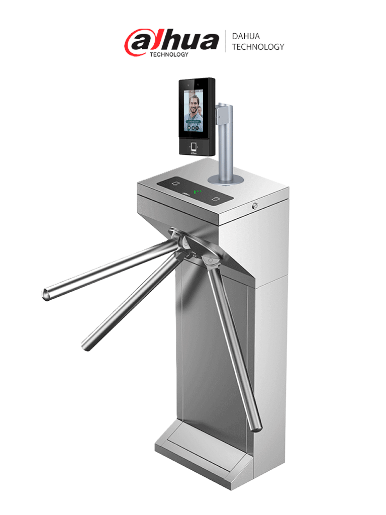 DAHUA ASI6214SDASGG100 - Kit Biométrico Facial con Torniquete Inteligente Bidireccional, Capacidad para 6,000 Rostros, 6,000 Huellas - Imagen 1