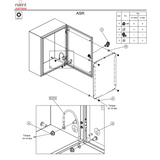 Gabinete de Acero Inoxidable 304L ASR IP66 300x200x150 mm (11.8 x 7.9 x 5.9 in) / 2 Cerraduras / Montaje Placa 2 mm HOFFMAN - Imagen 1