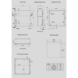 Gabinete de Acero Inoxidable 304L ASR IP66 / 600x400x210 mm (23.6x15.7x8.3 in) / 2 Cerraduras / Montaje Placa 2 mm HOFFMAN - Imagen 2