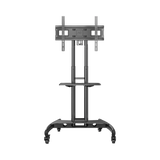 Soporte Móvil para Pantalla / 32" a 75" / Carga 45.5 kg (100 lbs) / VESA 200x200 a 600x400 mm / Altura Ajustable 1120-1520 mm (3.67 a 4.99 ft) / Base para Accesorios / 4 Ruedas 360° NB-EPCOM - Imagen 2