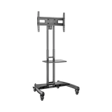 Soporte Móvil para Pantalla / 32" a 75" / Carga 45.5 kg (100 lbs) / VESA 200x200 a 600x400 mm / Altura Ajustable 1120-1520 mm (3.67 a 4.99 ft) / Base para Accesorios / 4 Ruedas 360° NB-EPCOM - Imagen 3