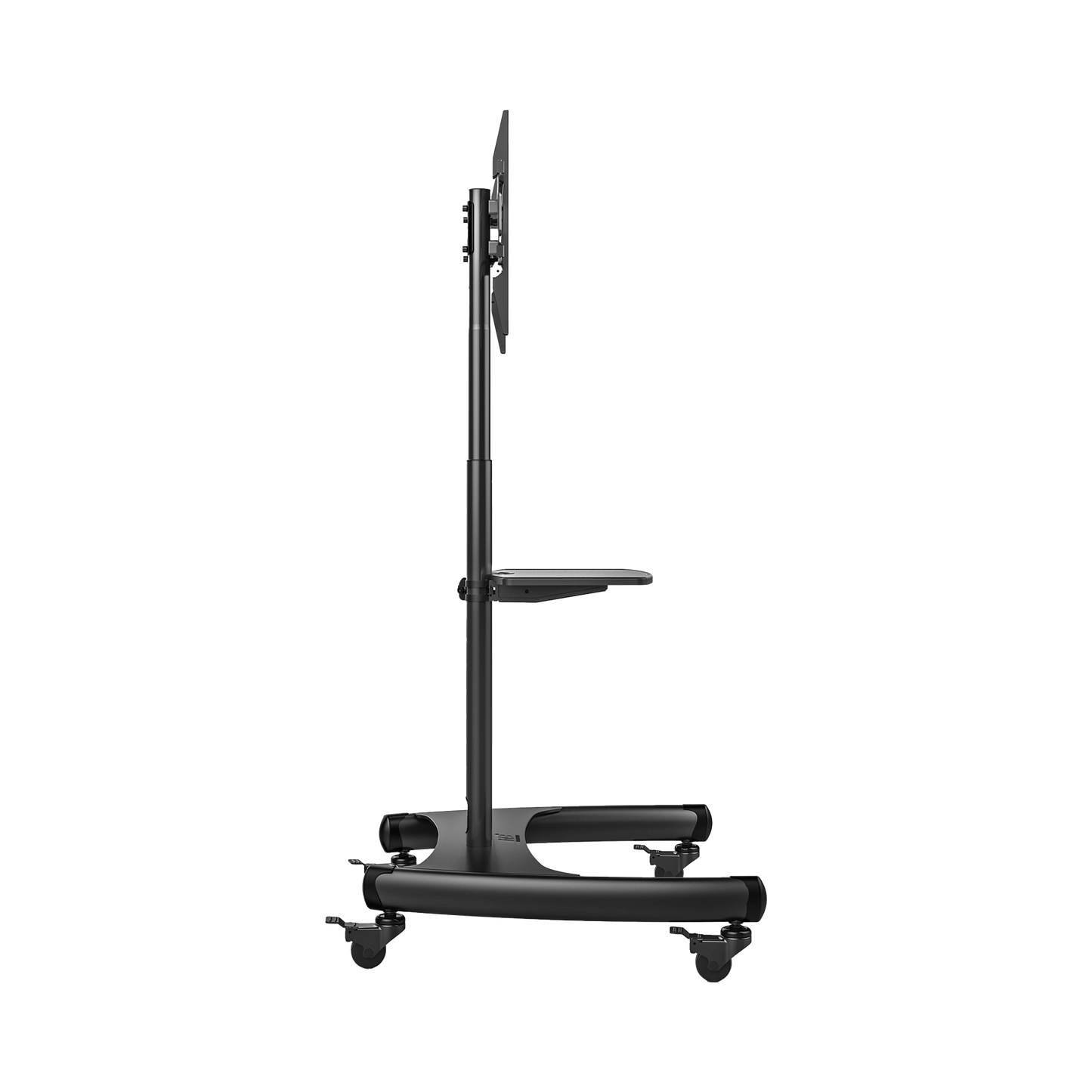Soporte Móvil para Pantalla / 32" a 75" / Carga 45.5 kg (100 lbs) / VESA 200x200 a 600x400 mm / Altura Ajustable 1120-1520 mm (3.67 a 4.99 ft) / Base para Accesorios / 4 Ruedas 360° NB-EPCOM - Imagen 4