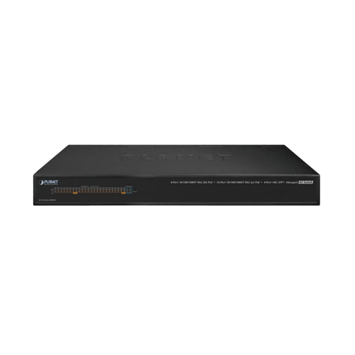 Switches PoEPLANETAVS-4210-24HP4XSwitch AV Profesional 24 Puertos Gigabit PoE+ 802.3bt 450W 4 SFP+ 10G PLANET AVS - 4210 - 24HP4X - SILYMX