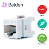 Jack Belden Cat6+ Rj45 Keyconnect Mediaflex NORDX Categoría 6 22 A 26 Awg De Impacto Blanco Ax101320 - Imagen 1