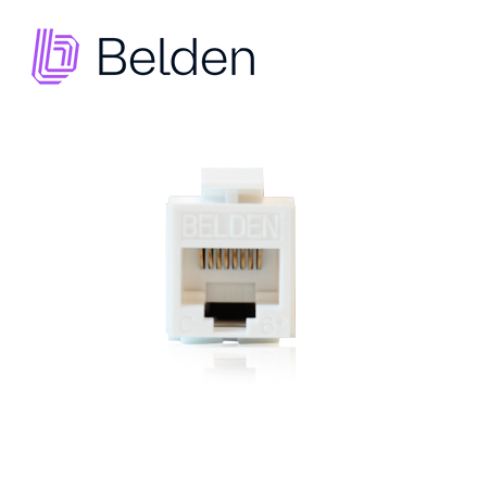 Jack Belden Cat6+ Rj45 Keyconnect Mediaflex NORDX Categoría 6 22 A 26 Awg De Impacto Blanco Ax101320 - Imagen 3