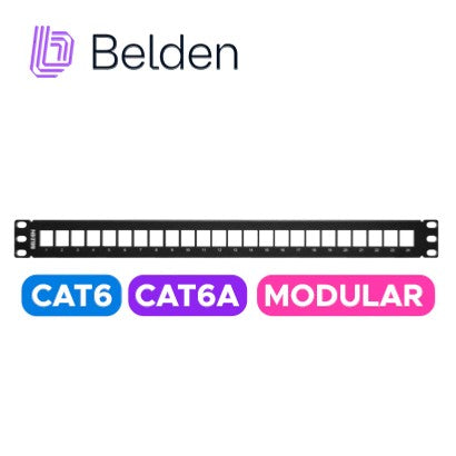 Panel de Parcheo Belden Modular de 24 Puertos 1U Negro AX103114 - Imagen 2