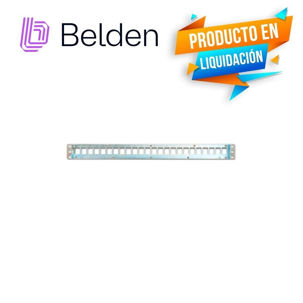 Paneles de ParcheoBELDENAX104563Patch Panel Modular Blindado 24 Puertos 1U Titanium KeyConnect Belden AX104563 - SILYMX