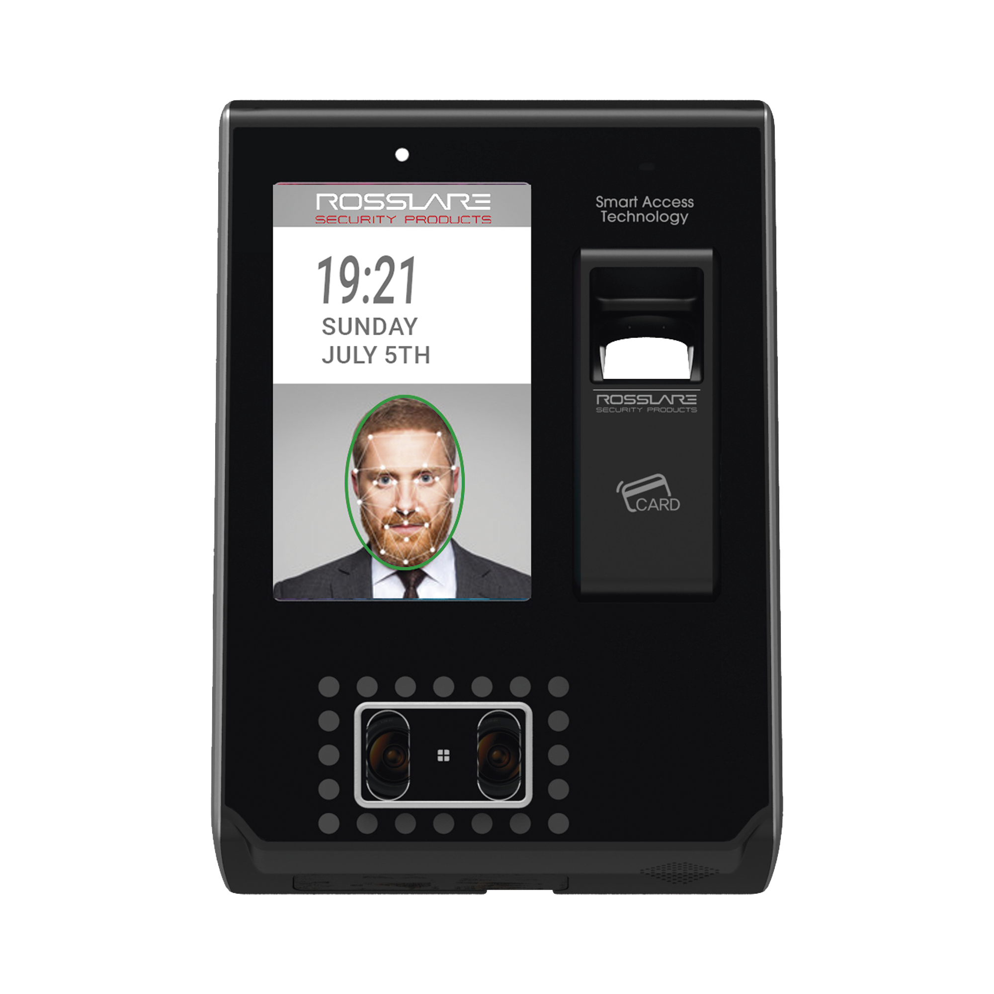 Lector biometrico de Huella y reconocimiento Facial con lector de PROX (125Khz) y Mifare (13.56 Mhz) ROSSLARE SECURITY PRODUCTS - Imagen 1