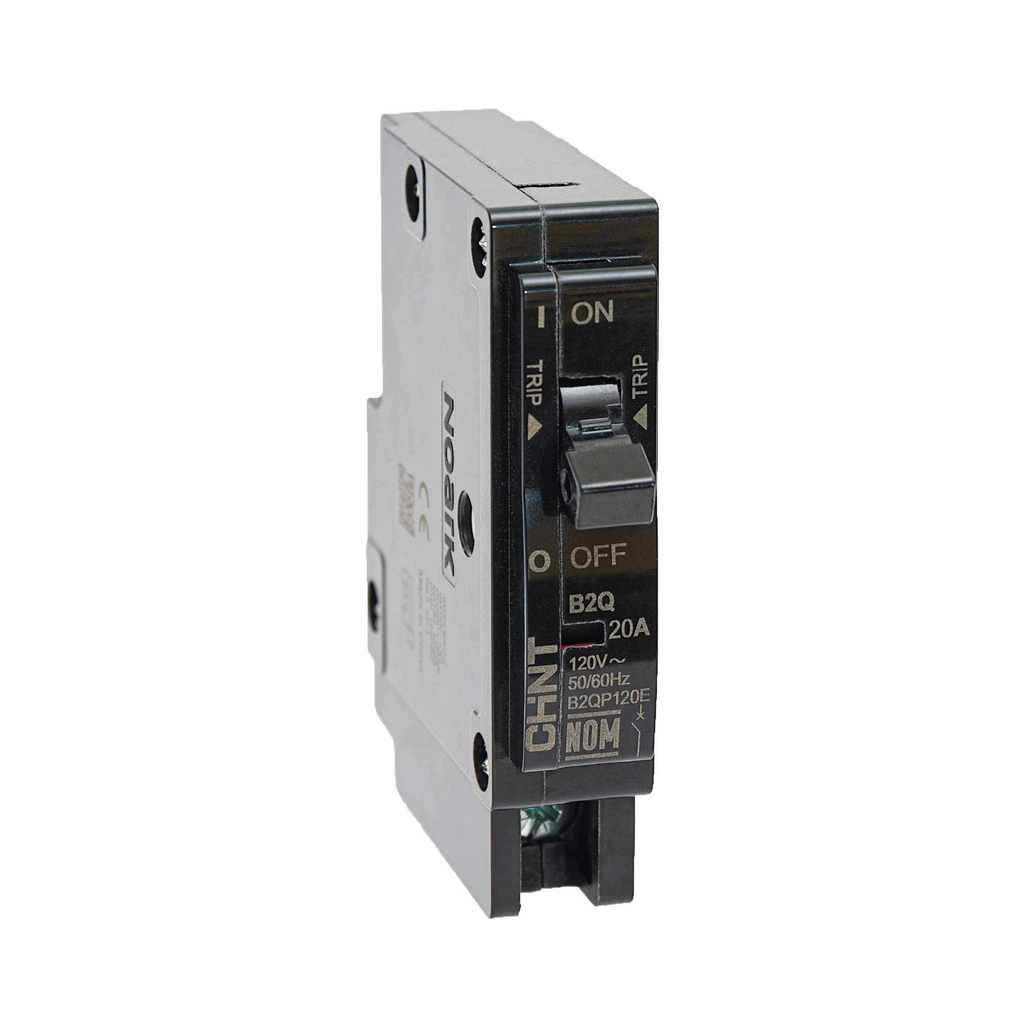 Interruptor Termomagnético Enchufable, Serie: B2Q, 1P, 20A, 120/240V (SKU:1002263) CHINT B2QP120E - Imagen 2