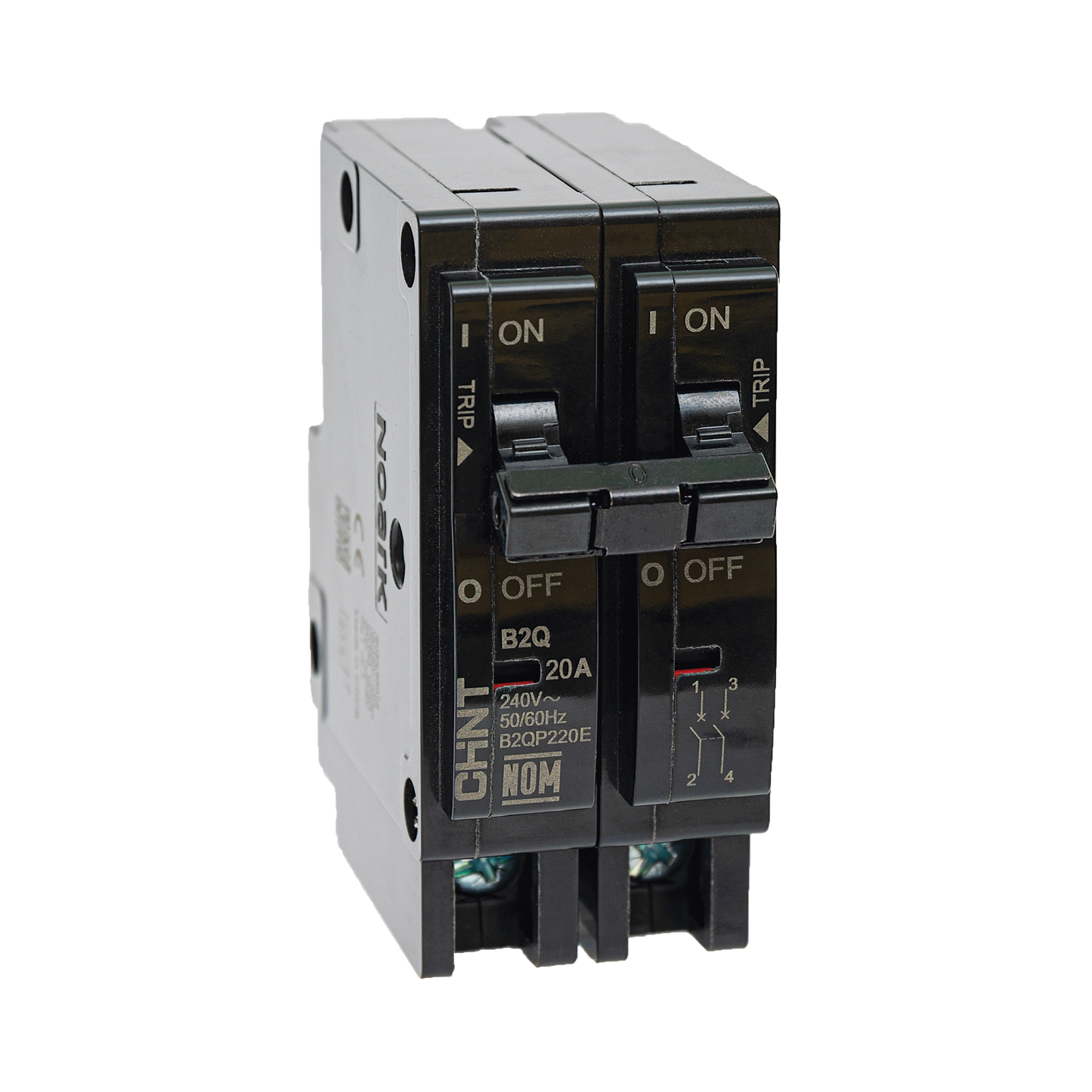Interruptor Termomagnético Enchufable, Serie: B2Q, 2P, 15A, 240V (SKU:1002278) CHINT - Imagen 2