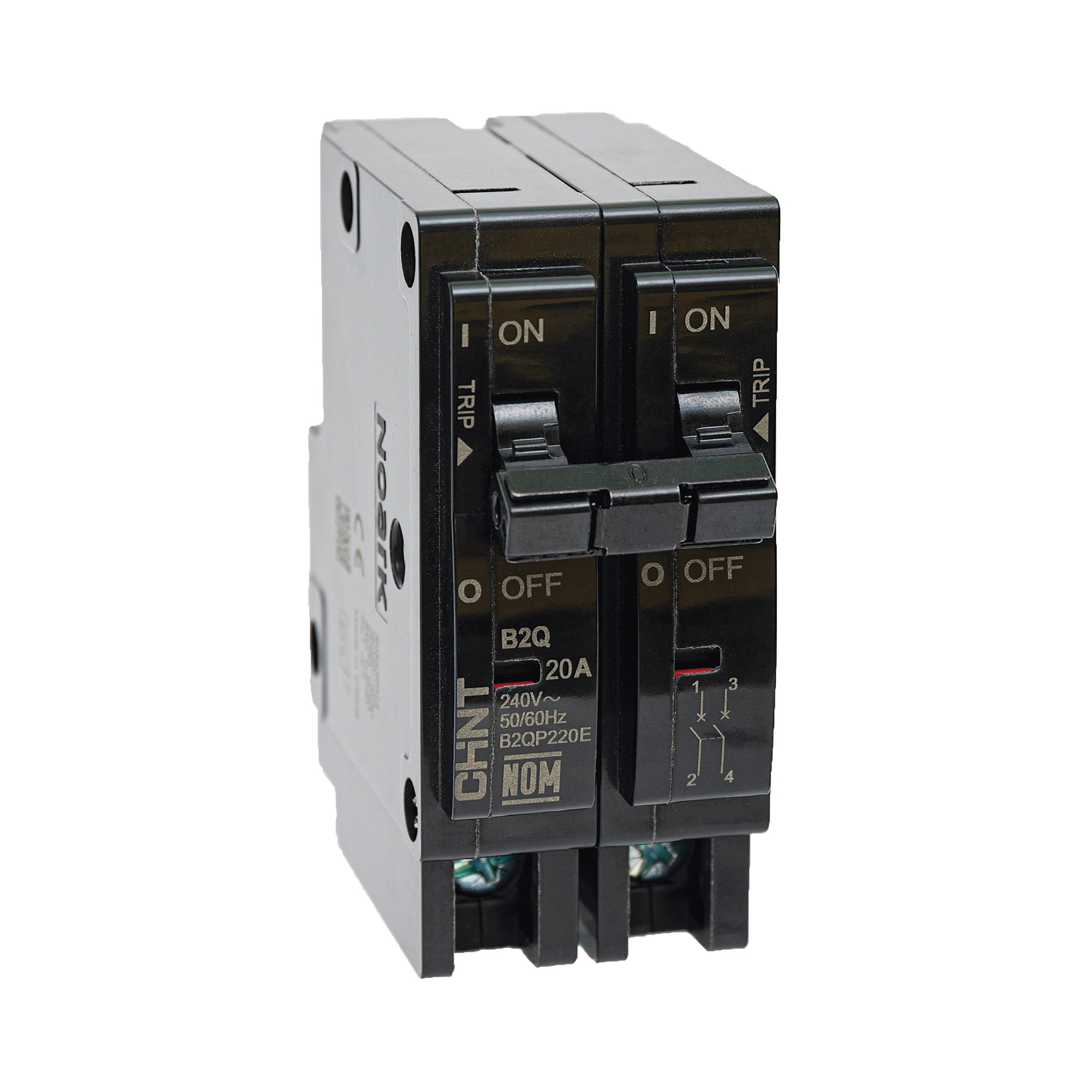 Interruptor Termomagnético Enchufable, Serie: B2Q, 2P, 15A, 240V (SKU:1002278) CHINT - Imagen 2