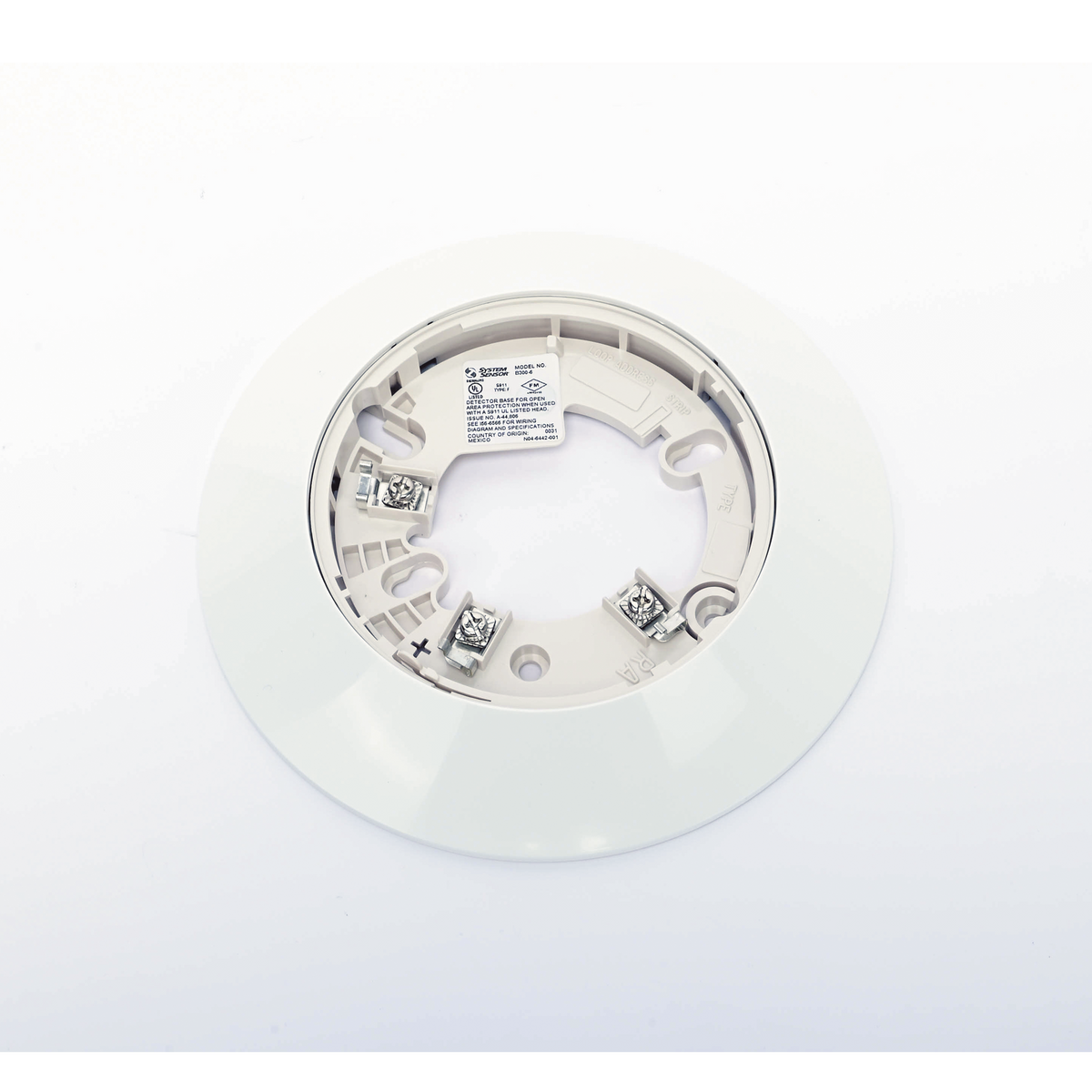Base para Detector de Humo 6 Pulgadas (15.24 cm) Paquete 10 Piezas Blanca System Sensor B300-6-BP - Imagen 4