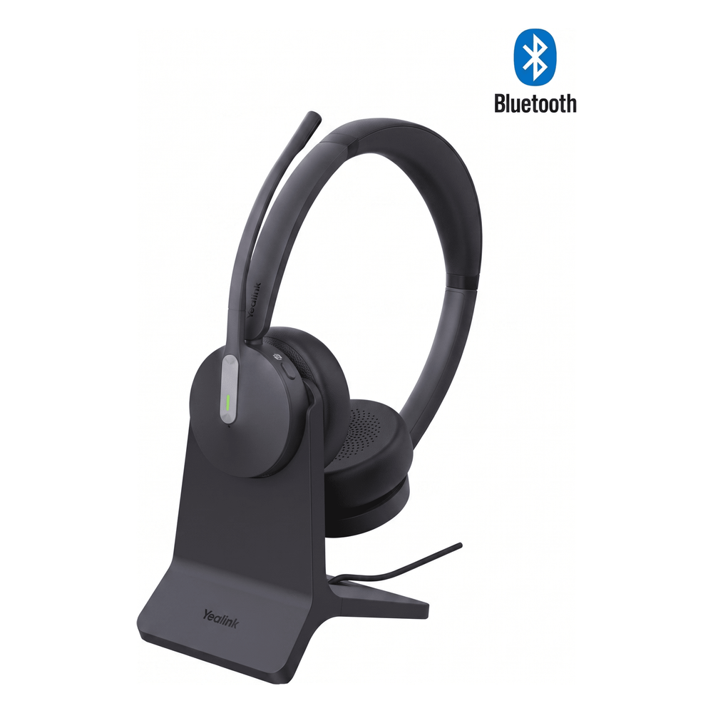 Diadema Inalambrica BH70 Dual con Stand de Carga de Yealink Certificada para Microsoft Teams con Acoustic Shield - Imagen 1