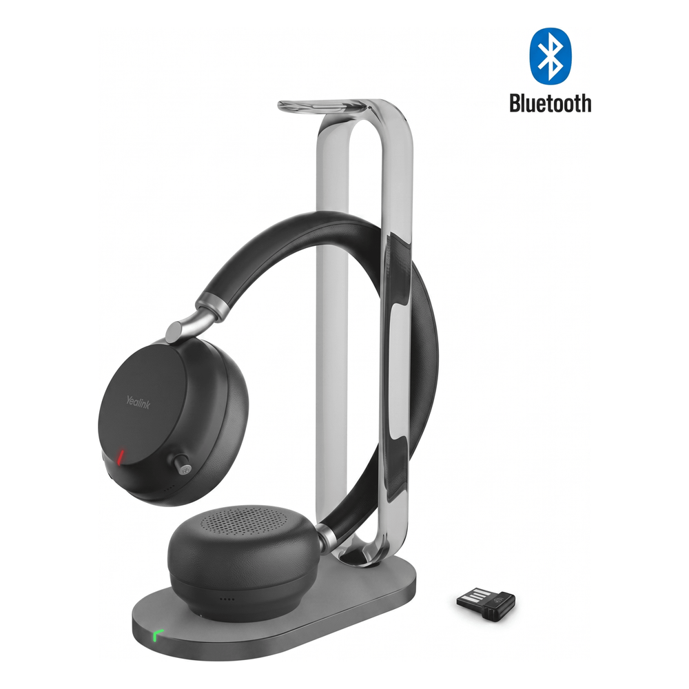 Diadema Inalambrica BH76 Plus With Charging Stand UC Black USB C/A de Yealink con ANC Híbrida y Estación de Carga Premium - Imagen 2