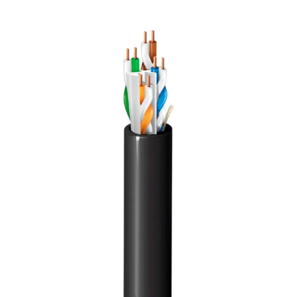 Cables Categoria 6ABELDEN2148A 0101000Bobina Cable UTP Cat6A Exterior 305m (1001ft) 4 Pares 10 Gigabit AWG 23 Negro Belden 2148A - SILYMX