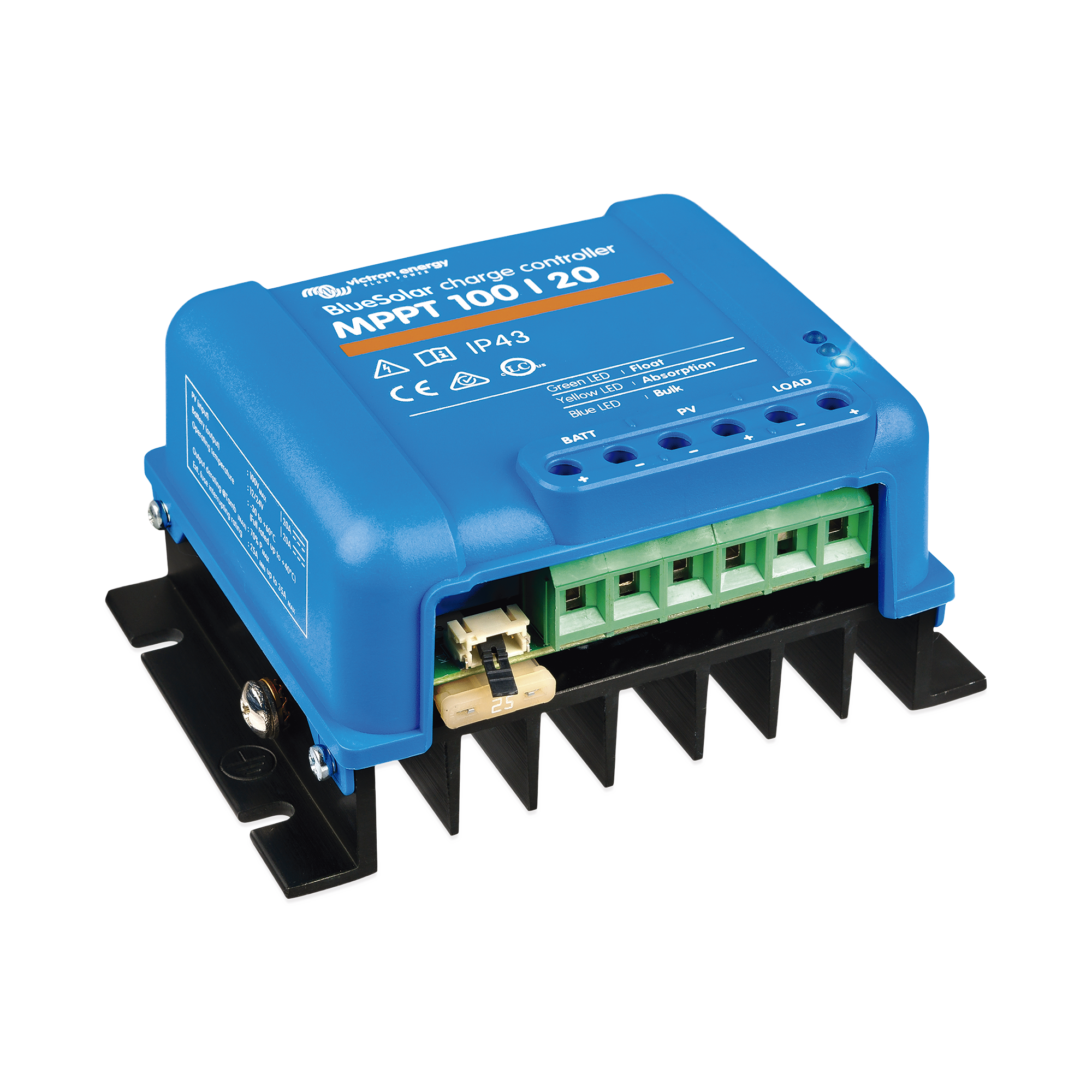 BlueSolar MPPT 100/20. Controlador Solar MPPT 20A, Voltaje Selección Automática: 12/24/48 Vcc. VICTRON ENERGY - Imagen 2