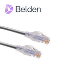 Belden Patch Cord Cat6 RJ-45 2.1 Metros 7 Pies Gris 24AWG Cobre Solido CMR T568A/B 1000BASE-T - C601108007 - Imagen 2