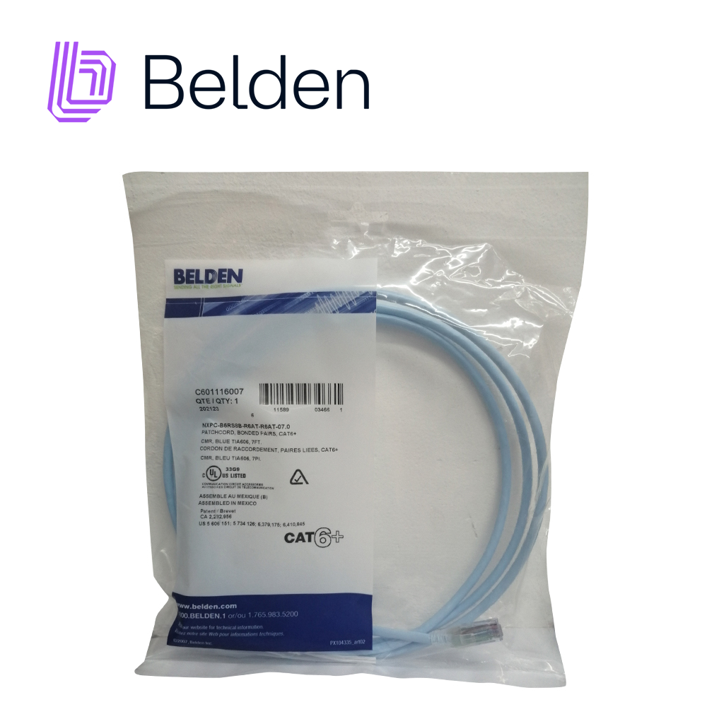 Belden Patch Cord Cat6+ RJ-45 Macho - RJ-45 Macho 2.1 Metros Azul - Imagen 2