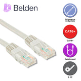 Belden Patch Cord Cat6 UTP RJ-45 Macho - RJ-45 Macho 2.1 Metros Blanco C6D1109007 - Imagen 3