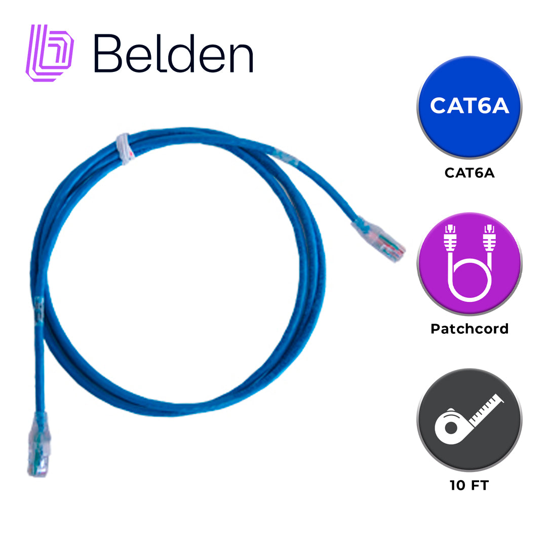 PatchCord Belden Cat6a RJ-45 3 Metros Azul 10 Ft CA21106010 - Imagen 5