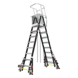 Escalera de Fibra de Vidrio con Jaula de 8'-14' 2.44 - 4.27 m. Con Ajuste en Ruedas RATCHET Leveler CAGE8FTR Little Giant Ladder Systems - Imagen 2