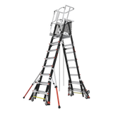 Escalera de Fibra de Vidrio con Jaula de 8'-14' 2.44 - 4.27 m. Con Ajuste en Ruedas RATCHET Leveler CAGE8FTR Little Giant Ladder Systems - Imagen 3