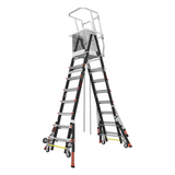 Escalera de Fibra de Vidrio con Jaula de 8'-14' 2.44 - 4.27 m. Con Ajuste en Ruedas RATCHET Leveler CAGE8FTR Little Giant Ladder Systems - Imagen 4