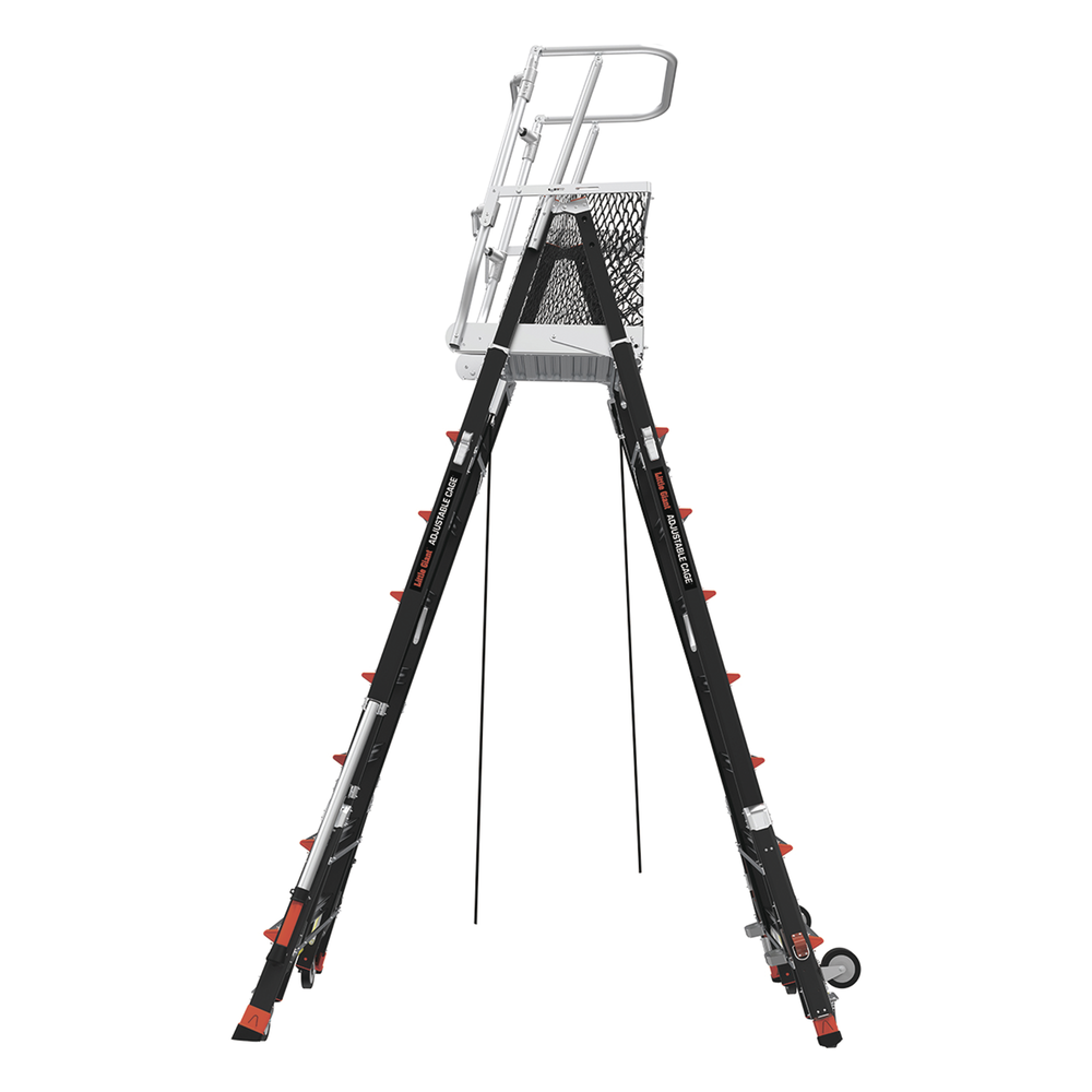 Escalera de Fibra de Vidrio con Jaula de 8'-14' 2.44 - 4.27 m. Con Ajuste en Ruedas RATCHET Leveler CAGE8FTR Little Giant Ladder Systems - Imagen 6