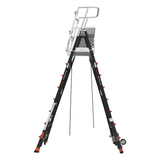 Escalera de Fibra de Vidrio con Jaula de 8'-14' 2.44 - 4.27 m. Con Ajuste en Ruedas RATCHET Leveler CAGE8FTR Little Giant Ladder Systems - Imagen 6
