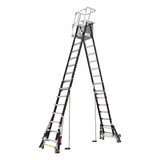 Escalera de Fibra de Vidrio con Jaula de 8'-14' 2.44 - 4.27 m. Con Ajuste en Ruedas RATCHET Leveler CAGE8FTR Little Giant Ladder Systems - Imagen 7