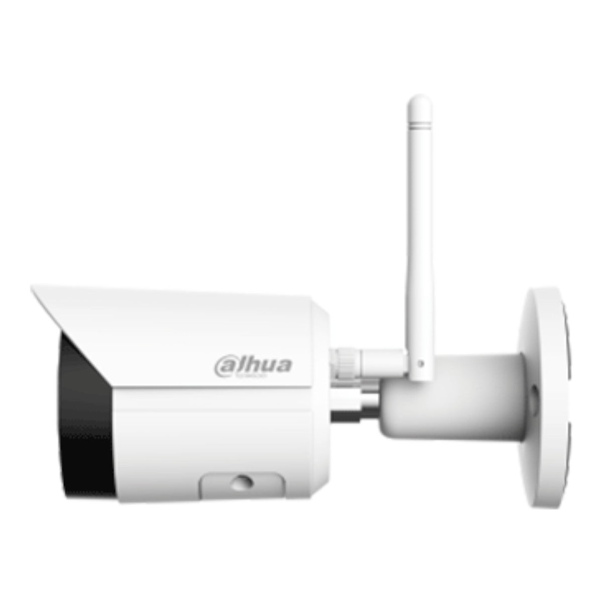 Camara IP Bullet Wifi de 4 Megapixeles Lente de 2.8mm 90 Grados de Apertura H.265+ IR de 30 Metros Microfono Integrado Ranura para MicroSD Metalica IP67 DWDR Videoanaliticos con SMD DH-IPC-HFW1430DS-SAW - SILYMX