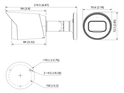 Cámara Bullet 4k Lente De 2.8 Mm Wdr Real Ir De 30 M DH-HAC-HFW1801TN-A-0280B - SILYMX