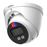 Cámara Domo TiOC de 2 Megapixeles Disuasion Activa Luz Roja y Azul Lente de 3.6 mm Super Adapt Microfono y Altavoz Integrados 40 Metros de Iluminación IR y Cálida Metalica IP67 DH-HAC-ME1239HN-A-PV - SILYMX