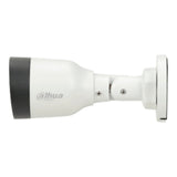 Cámara IP Bullet de 2MP lente de 2.8mm ángulo de visión de 102 grados micrófono integrado compresión H.265+ IR de 30m protección IP67 PoE DWDRDH-IPC-HFW1230S1-A-S5 - SILYMX