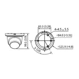 Camara Domo 1080p Super Adapt Lente de 2.8mm 107 Grados de Apertura Microfono Integrado IR de 60 mts WDR Real de 130 dB IP67 Metal en Domo y Cubierta Instalación Rápida Soporta: CVI CVBS AHD TVI DH-HAC-HDW1231TMQN-A - SILYMX