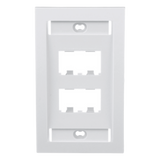 Placa De Pared Vertical Ejecutiva Salida Para 4 Puertos Mini-Com Con Espacios Para Etiquetas Color Blanco PANDUIT - Imagen 1