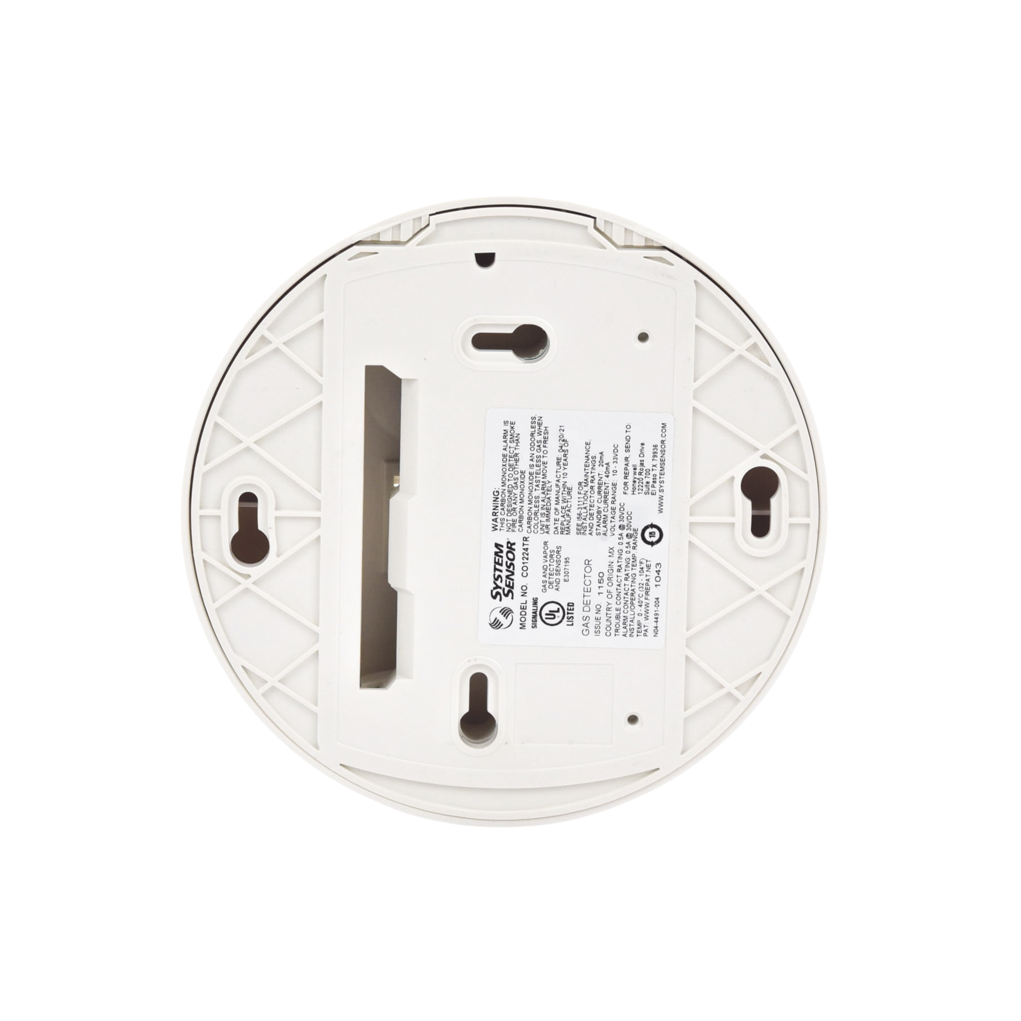 Detector de Monóxido de Carbono, Montaje en Techo, para Panel de Detección de Incendio SYSTEM SENSOR - Imagen 4