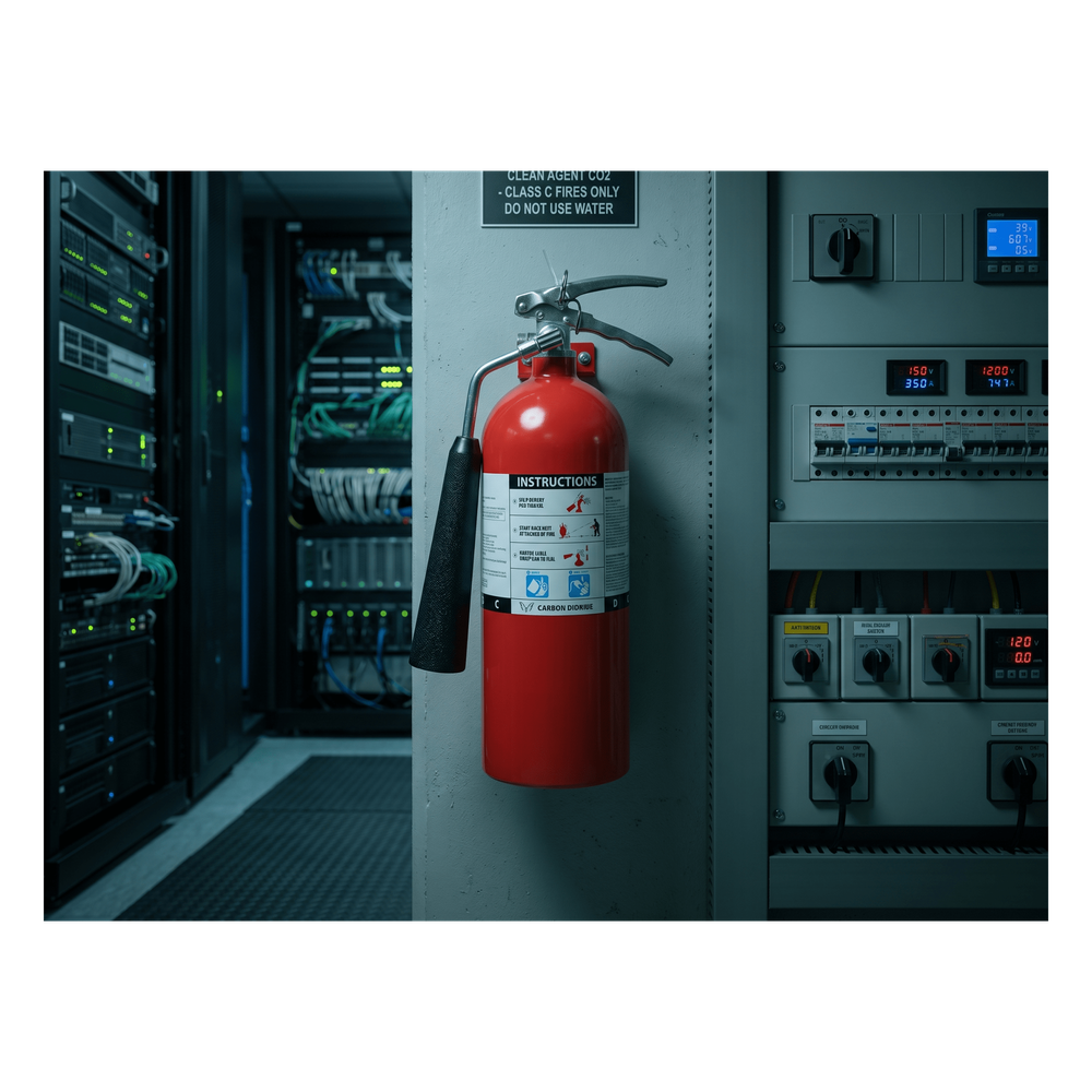 Extintor de CO₂ / Clasificación UL 2-B:C a 10-B:C / Capacidades 5 lb a 20 lb (2.27 kg a 9.07 kg) / Válvula de Cierre Integral / Bocina / Certificación Canadá / Uso en Baja Temperatura -22 °F (-30 °C) / 6.56 pies de alcance VICTORY - Imagen 1