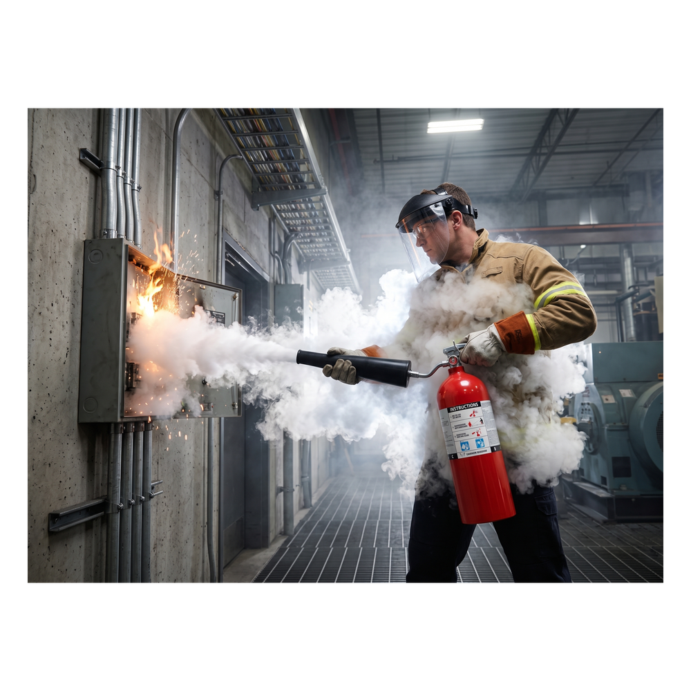 Extintor de CO₂ / Clasificación UL 2-B:C a 10-B:C / Capacidades 5 lb a 20 lb (2.27 kg a 9.07 kg) / Válvula de Cierre Integral / Bocina / Certificación Canadá / Uso en Baja Temperatura -22 °F (-30 °C) / 6.56 pies de alcance VICTORY - Imagen 3
