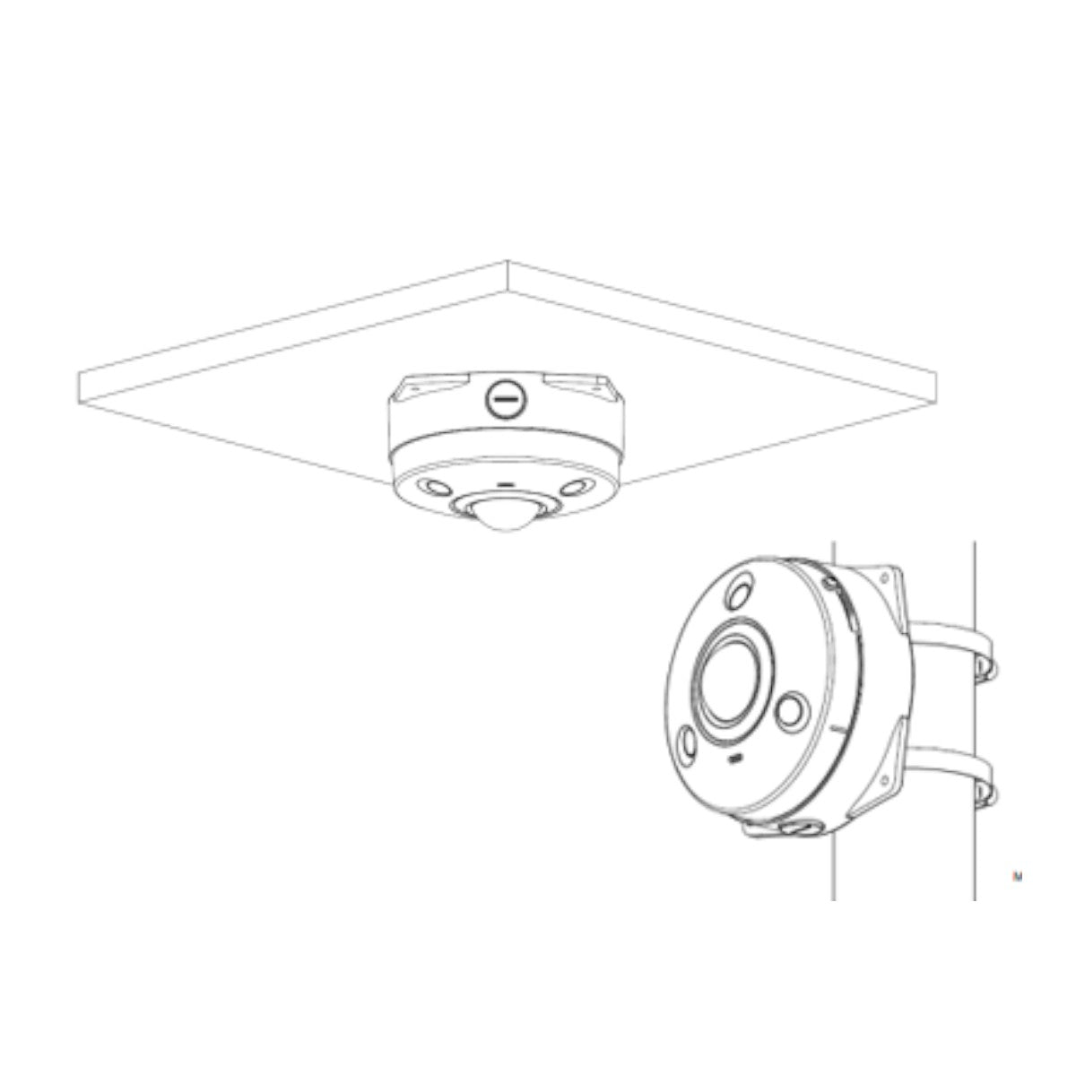 Caja de conexiones para cámaras fisheye compatibles con EBW8 DH-PFA132-E - SILYMX