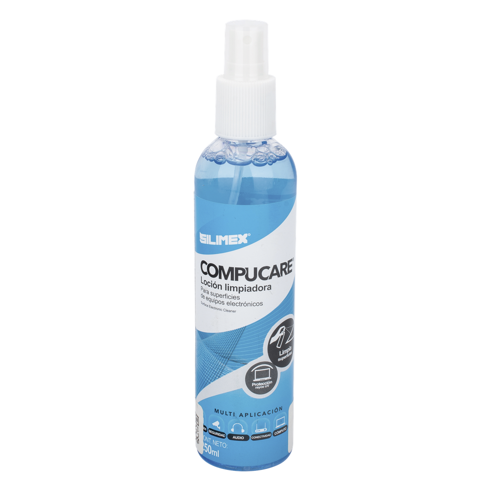 Loción Limpiadora para Electrónica y Herramientas 250 ml No Tóxica Biodegradable SILIMEX COMPUCARE - Imagen 1
