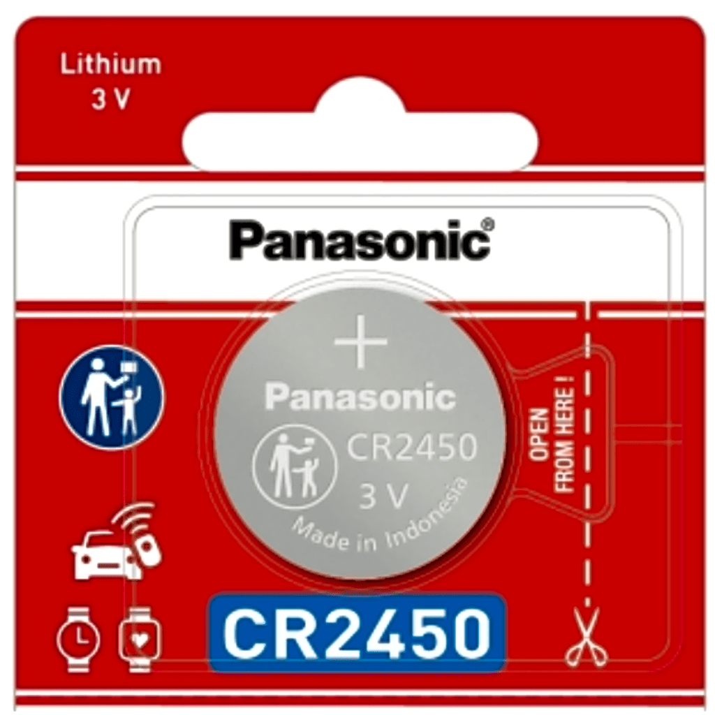 Batería de Litio tipo Moneda 3V / CR2450/ Tira c/5pz (No recargable) PANASONIC - Imagen 1