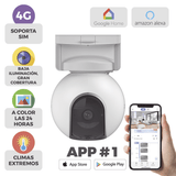 Cámaras IP PTZEZVIZCS-EB8-4GCámara Batería Recargable 4G Multicarrier 2K+ 360° Visión Nocturna Color EZVIZ CS - EB8 - 4G - SILYMX