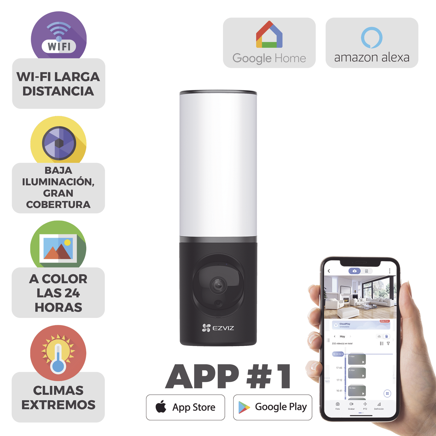 Cámara Ip 4 Megapíxel Con Lampara Integrada Y Imagen Nocturna CS-LC3 EZVIZ - Imagen 2