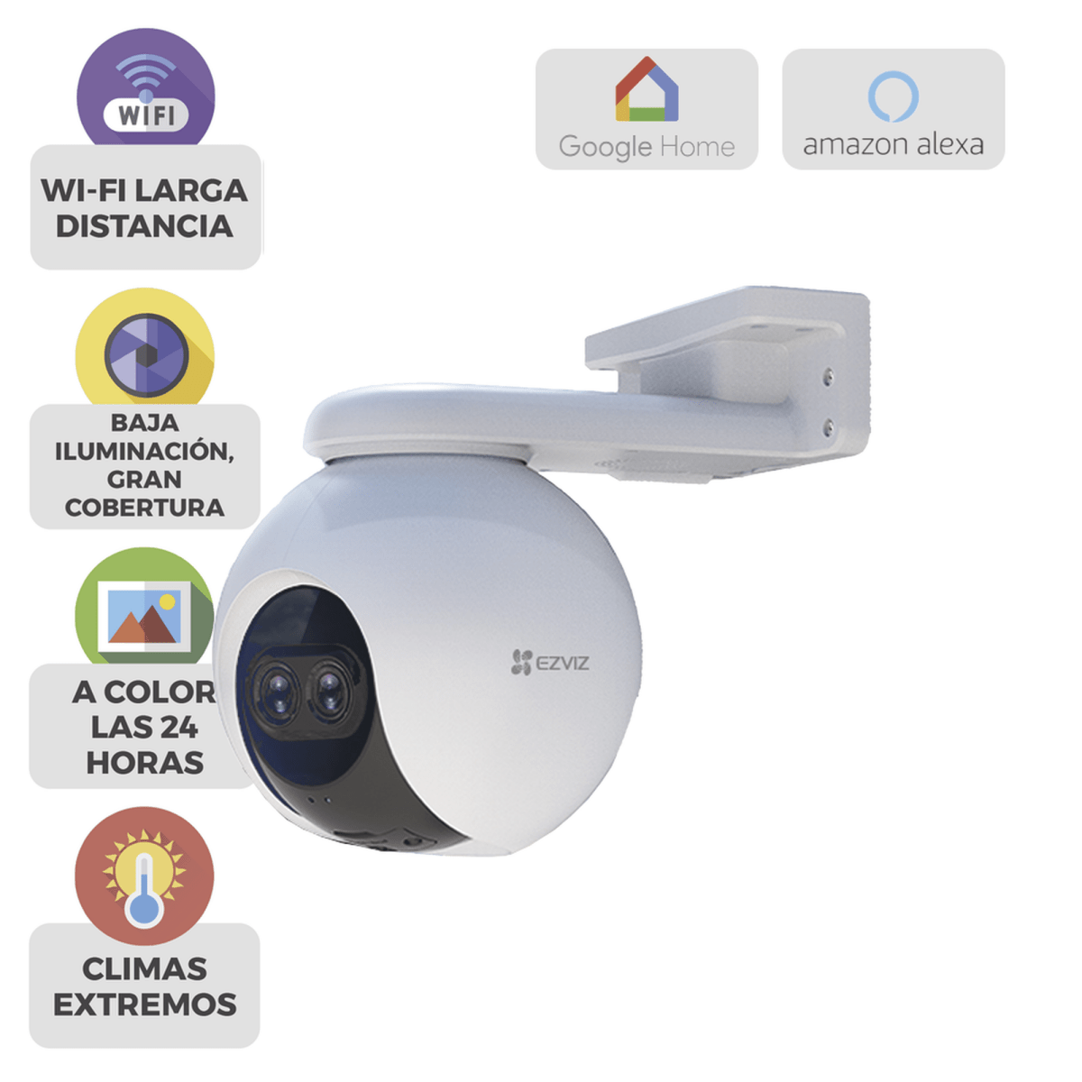 Cámaras IP PTZEZVIZCSC8PFCámara IP PT WiFi 2MP Lente Dual Detección Humana Visión Nocturna Color 360° EZVIZ CSC8PF - SILYMX