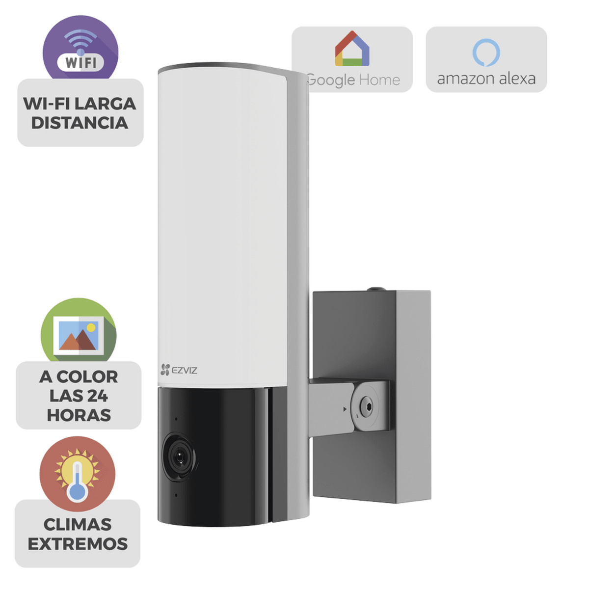 Cámaras IP CuboEZVIZCSEL3Cámara IP 4MP WiFi Lámpara LED Integrada Detección Humana Visión Nocturna Color Audio Bidireccional EZVIZ CSEL3 - SILYMX