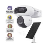 Camara IP Solar Doble Lente 4MP+4MP Wi-Fi 6 4G LTE Bateria 10,400 mAh Panel Solar 8W IP65 EZVIZ CSHB90X/SP/4G/W - Imagen 1