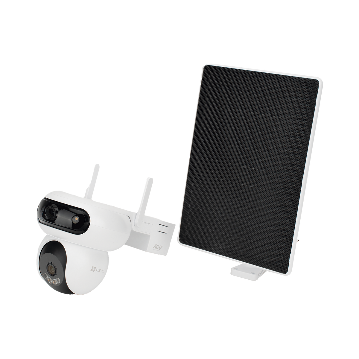 Camara IP Solar Doble Lente 4MP+4MP Wi-Fi 6 4G LTE Bateria 10,400 mAh Panel Solar 8W IP65 EZVIZ CSHB90X/SP/4G/W - Imagen 2