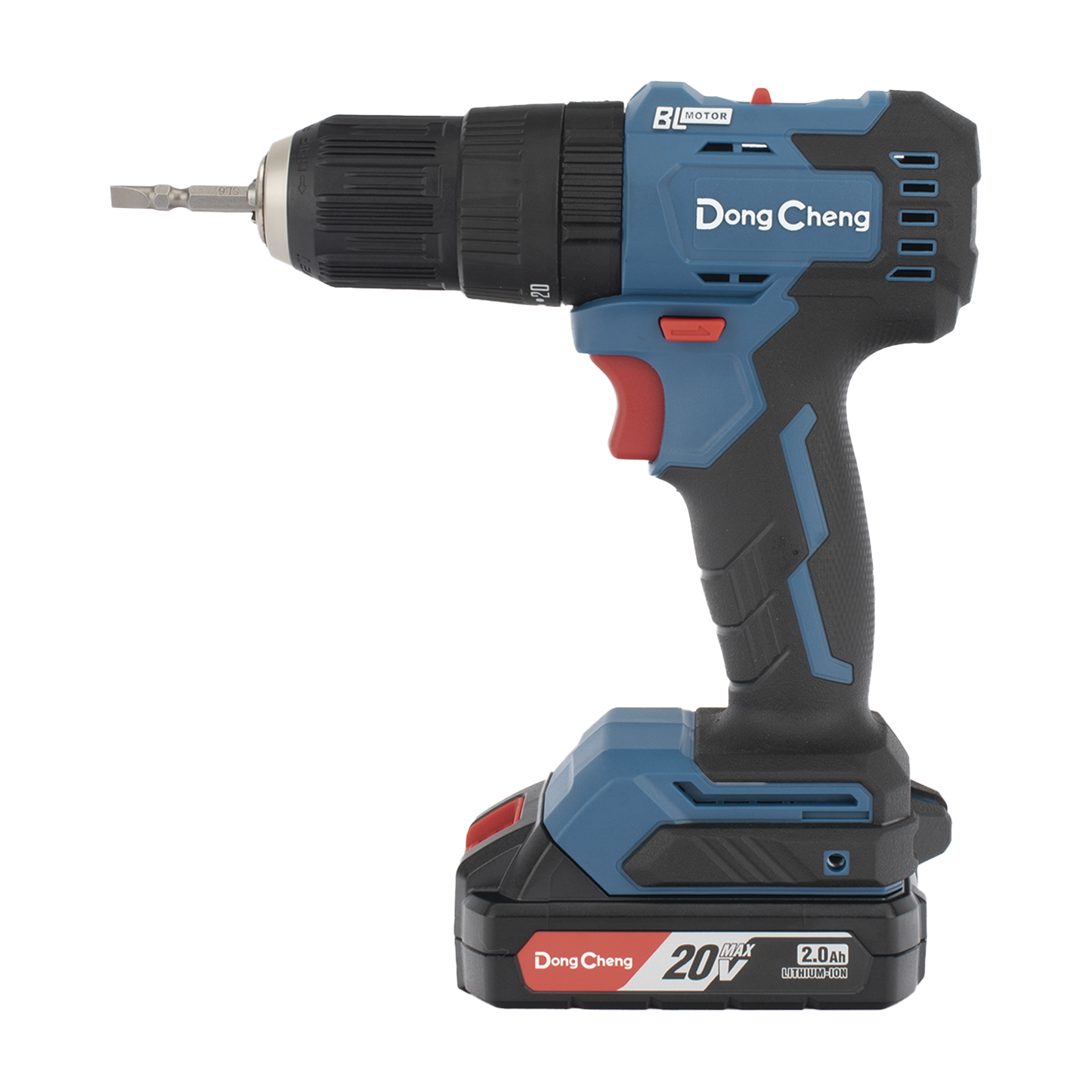 Rotomartillo Inalámbrico 20V / Motor Brushless / Broquero 1/2 in / 50 Nm Par de Apriete / 2 Baterías 2.0Ah con Cargador y Maletín DONGCHENG - Imagen 2